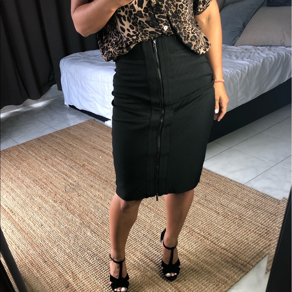 Black Bandage Skirt with Zipper